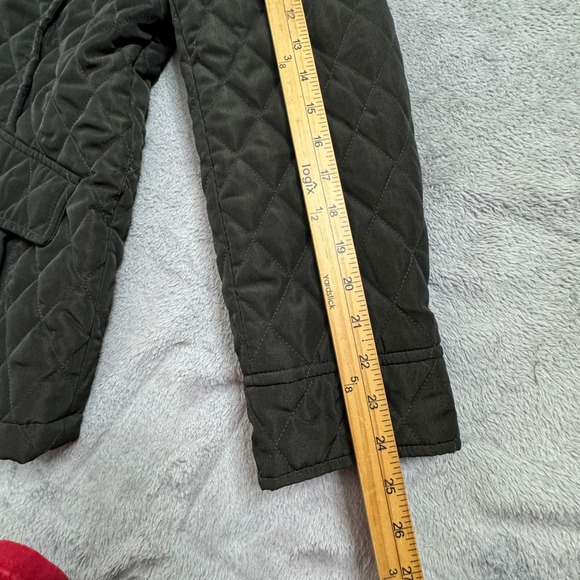 London Fog Women's Quilted Jacket Size Large Olive Green Full Zip High Collar‎ - Picture 8 of 15